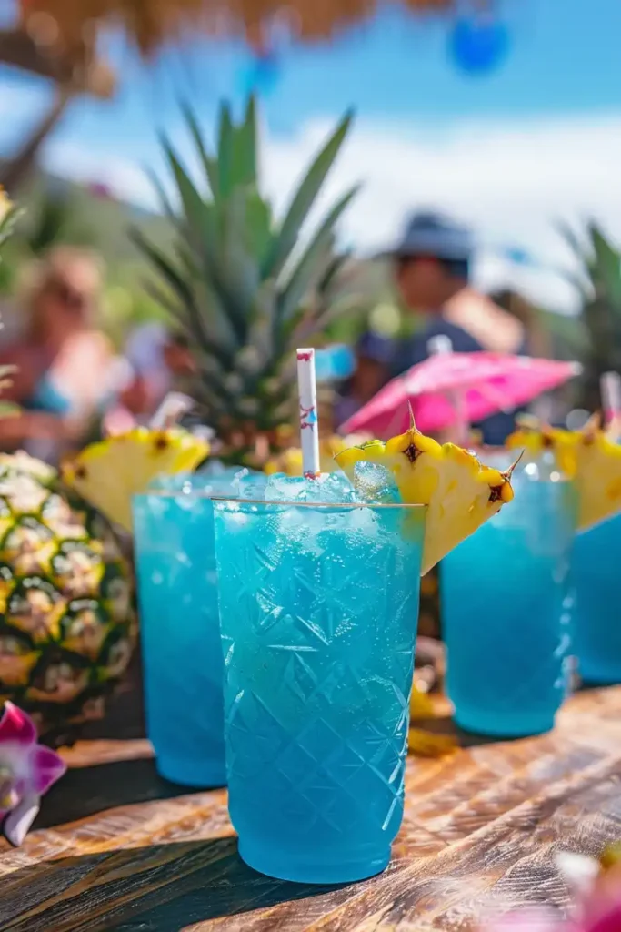 The Best Blue Hawaii Mocktail Non Alcoholic Recipe 3 blue hawaii mocktail at summer party