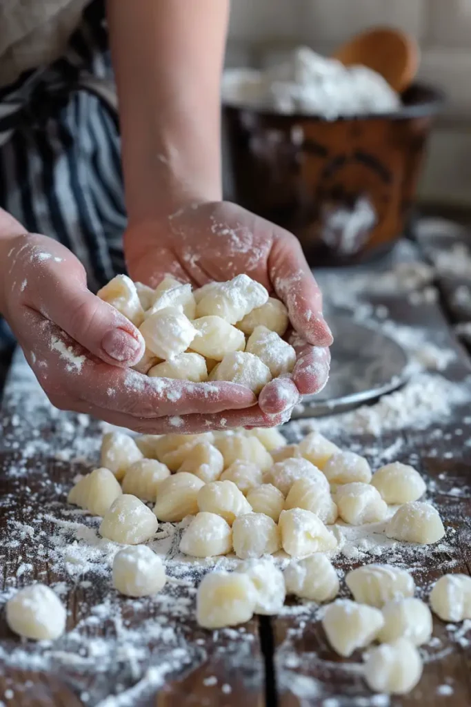 Best Gnocchi Alla Sorrentina – Simple, Cheesy & Delicious 2 preparing gnocchi dough for gnocchi alla sorrentina