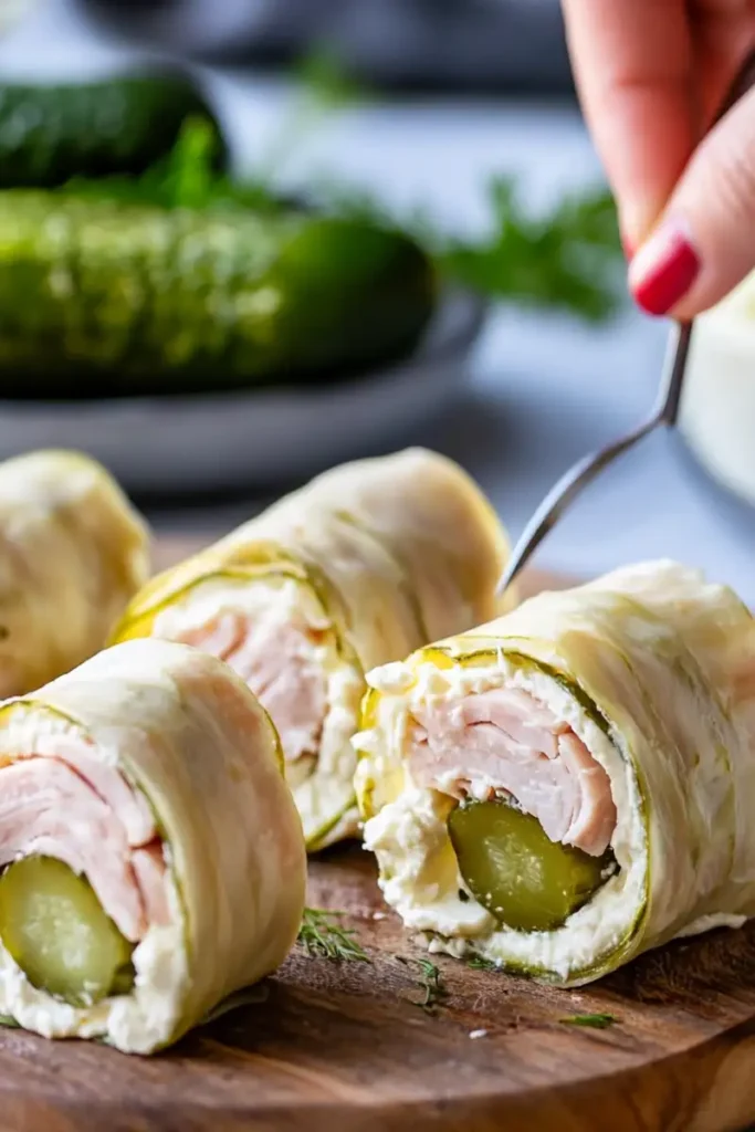 Pickles in a Blanket Platter with Dips